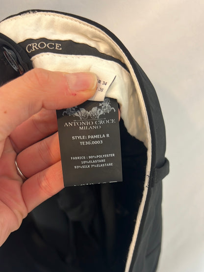 ANTONIO CROCE. Pantalón negros raya lateral T.38