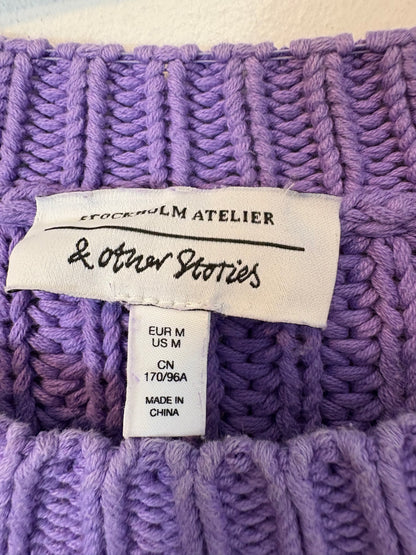 &OTHER STORIES. Jersey malva punto grueso