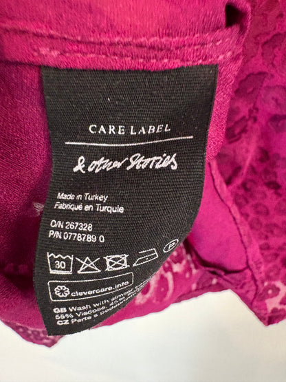 &amp; OTHER STORIES. Textured puff-sleeve blouse. Size 36