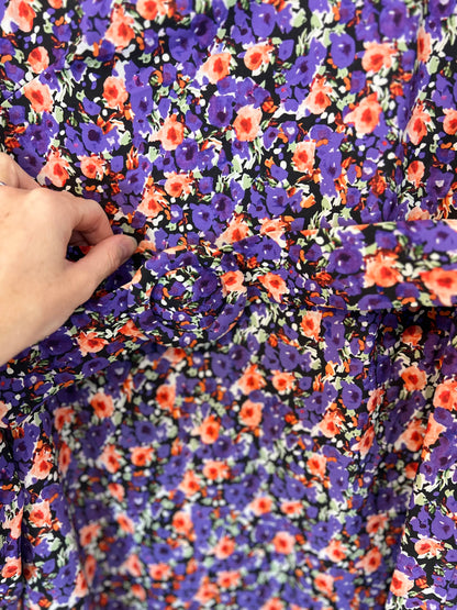 OTRAS. Vestido morado flores TU(S)
