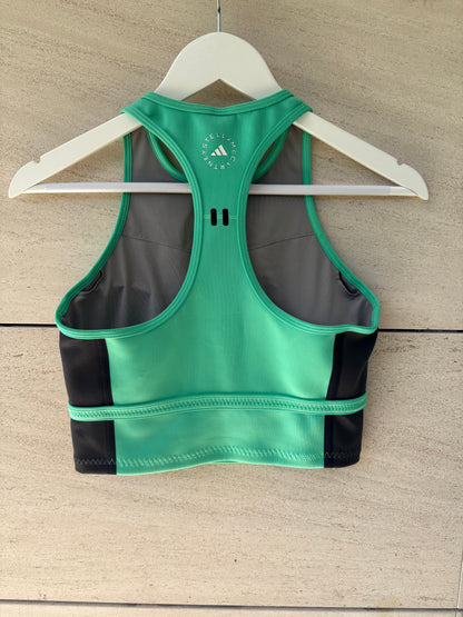 ADIDAS x STELLA McCARTNEY. Conjunto verde top y malla corta. T S