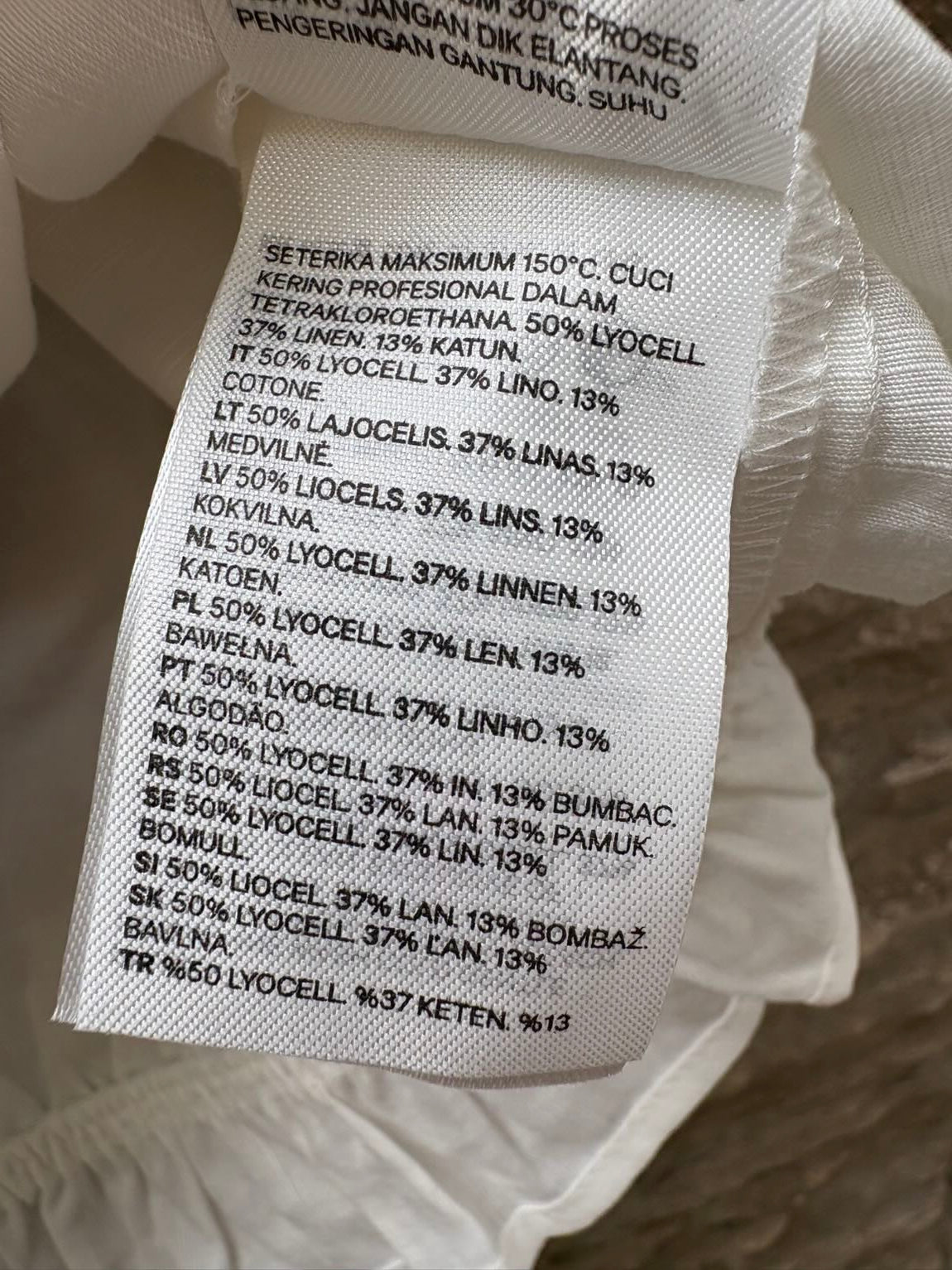 H&M. Top blanco escote barco