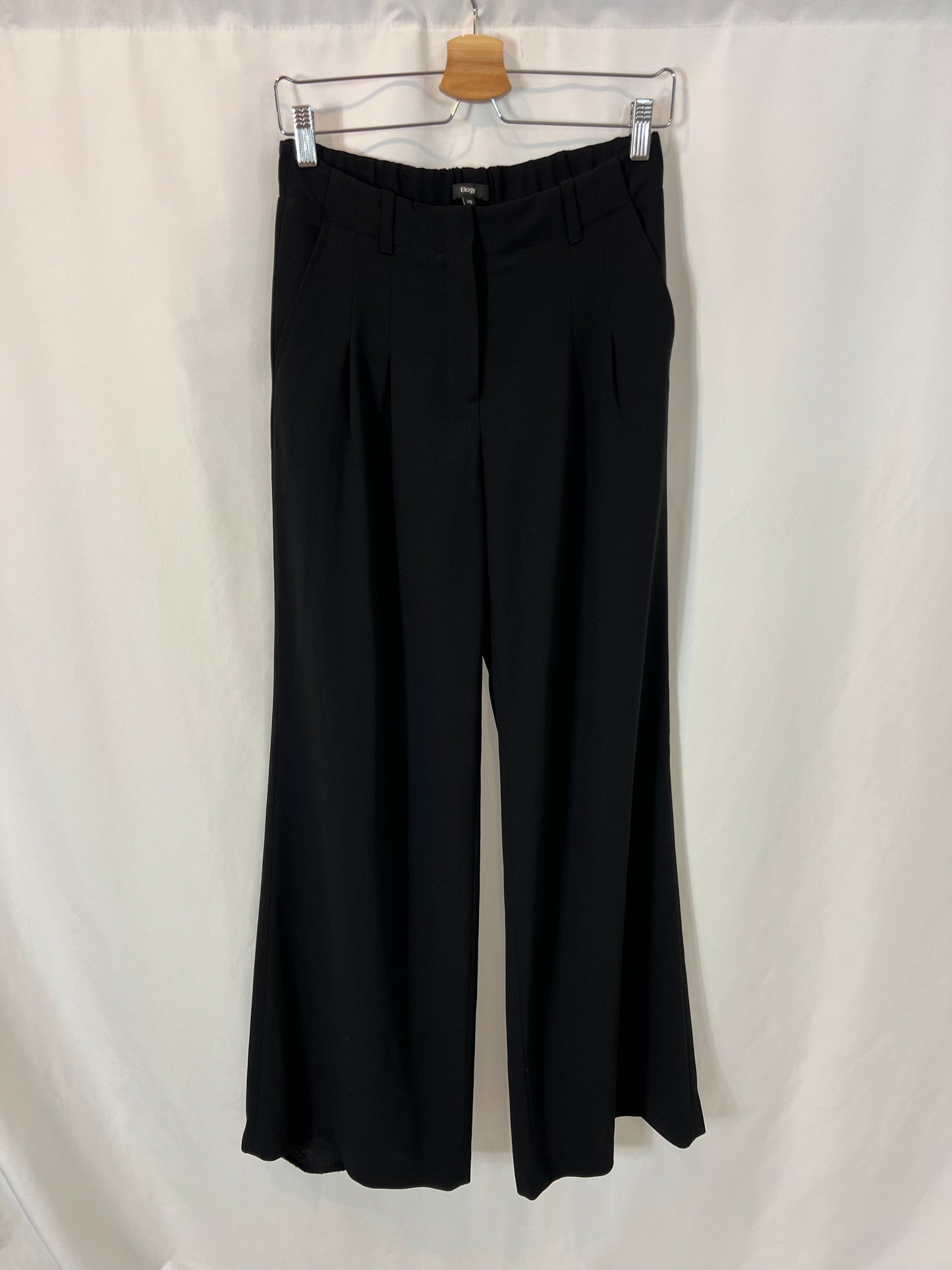 ELOGY. Flowy black wide-leg trousers T.xs