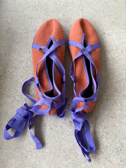 FLABELUS. Bailarina lino lazos en teja