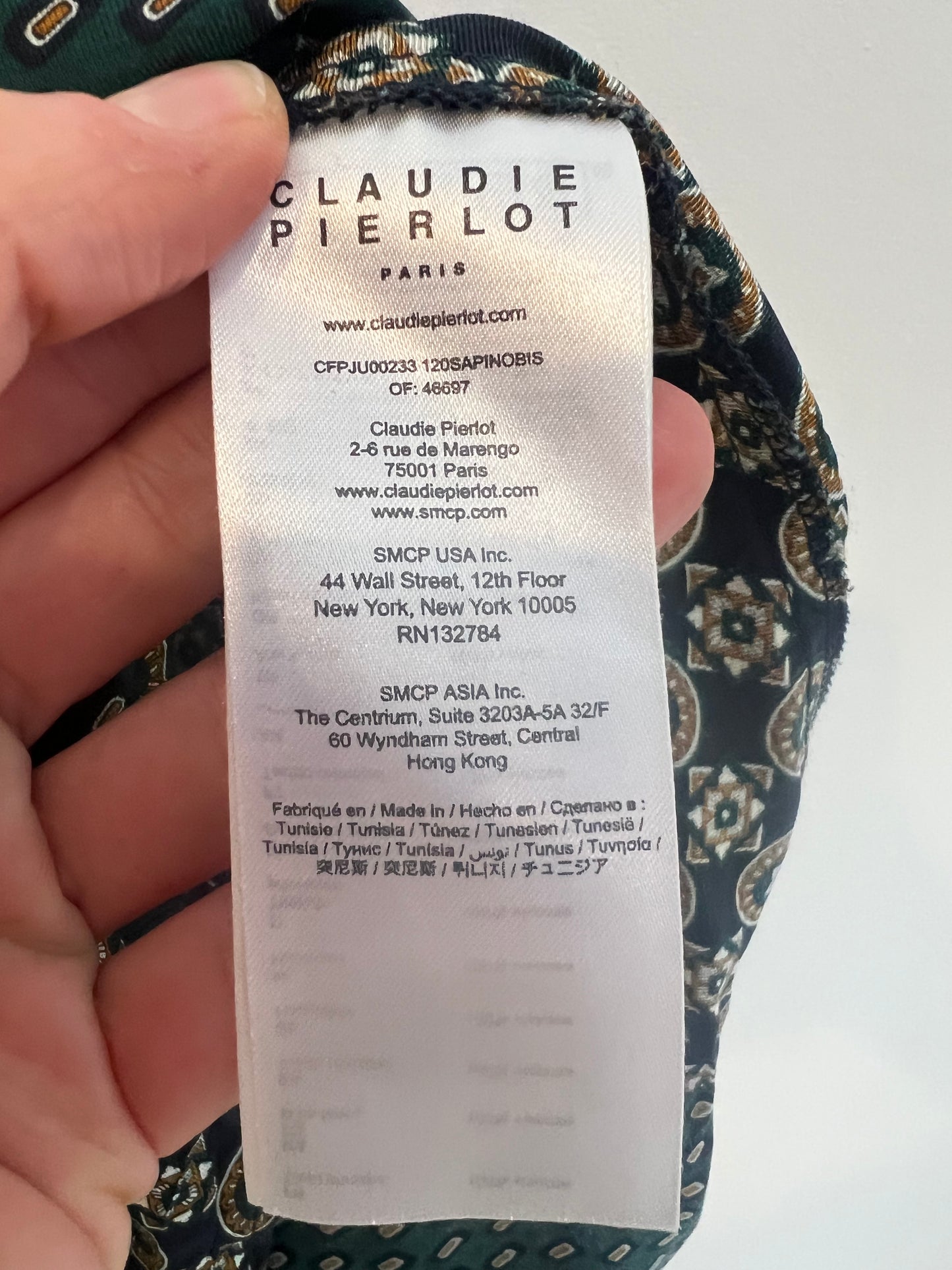 CLAUDIE PIERLOTE. Falda midi estampada fluida T.36