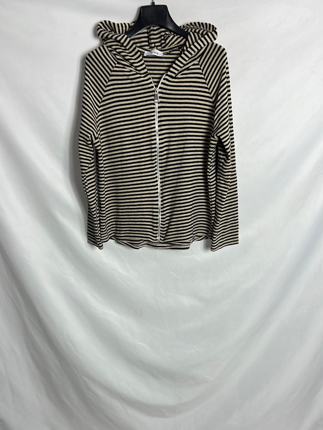 ALGO BONITO. Chaqueta punto rayas. T S/M