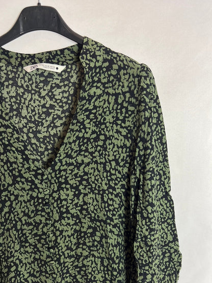 ZARA. Vestido corto animal print  T.xs