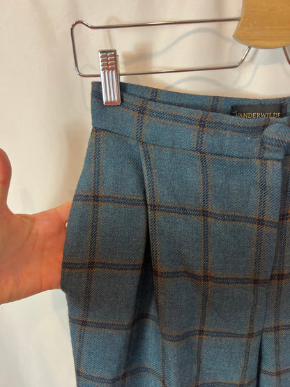 VANDERWILDE. Total look azul cuadros T.38