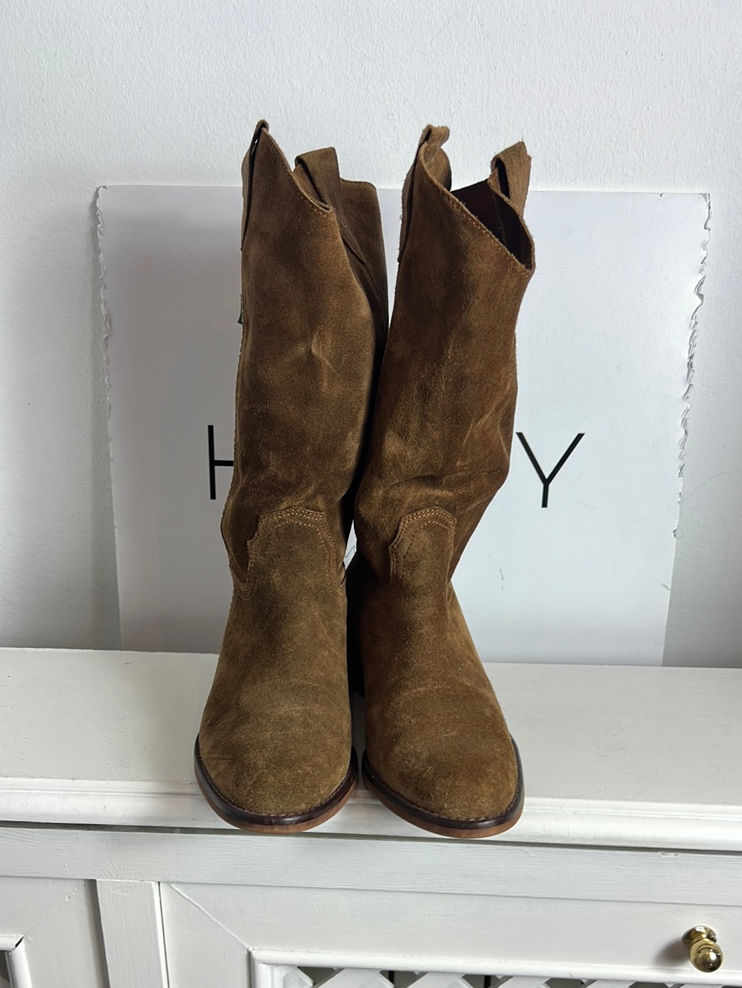 DAKOTA BOOTS. Botas piel camel T.38
