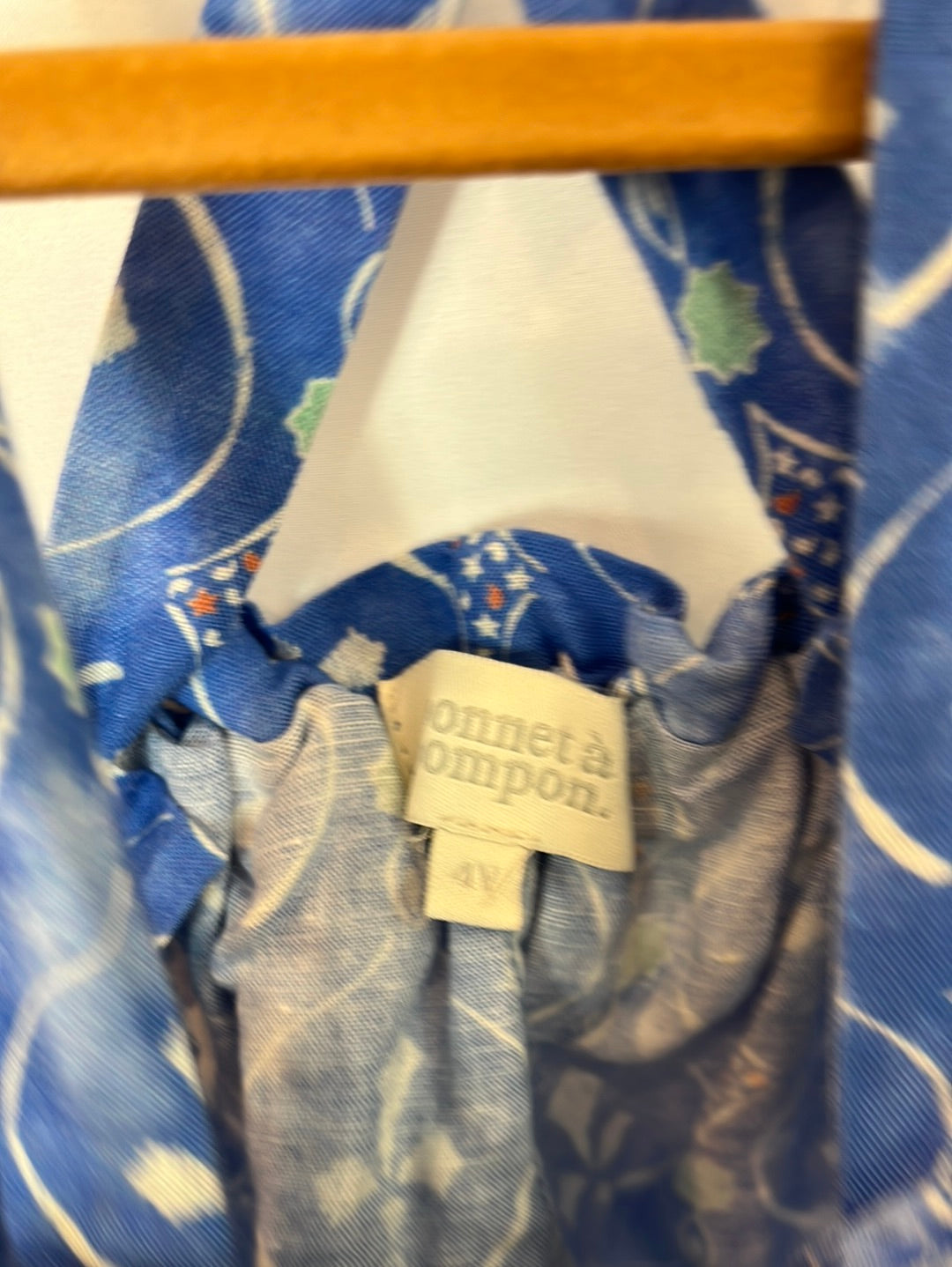 Pompom Bonnet. Short strap dress, size 4 years