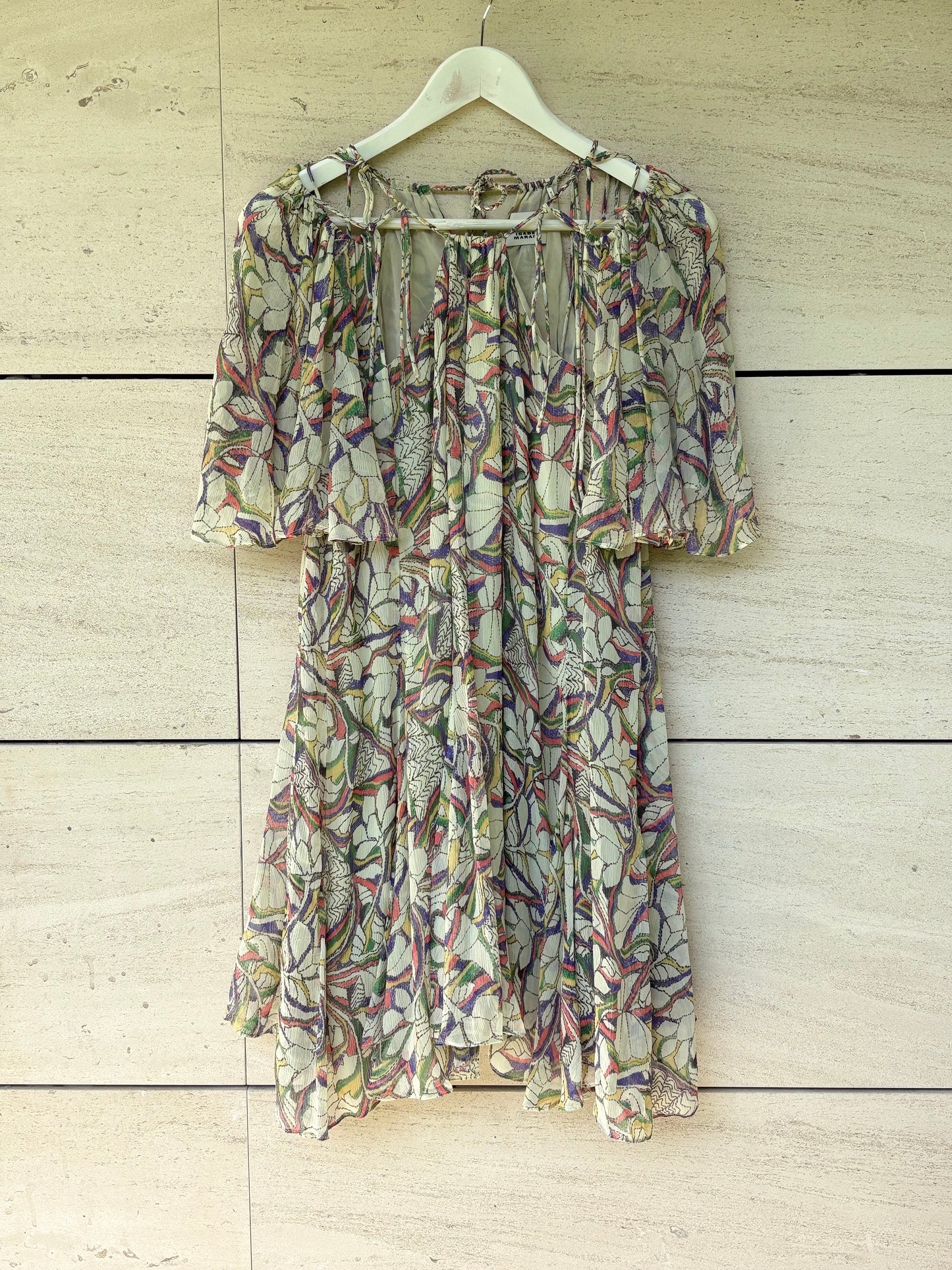 ISABEL MARANT. Vestido corto seda fluido. T S