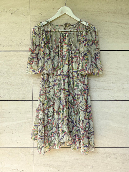 ISABEL MARANT. Vestido corto seda fluido. T S