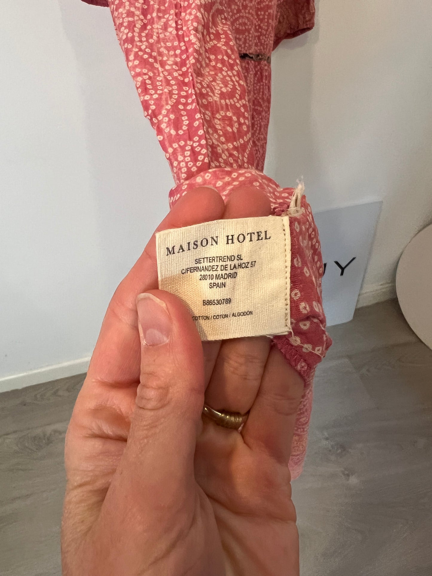 MAISON HOTEL. Vestido largo estampado algodón ligero