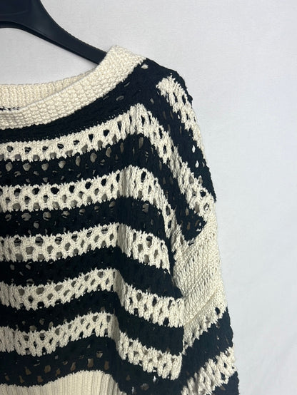 ZARA. Jersey rayas punto ancho. T M