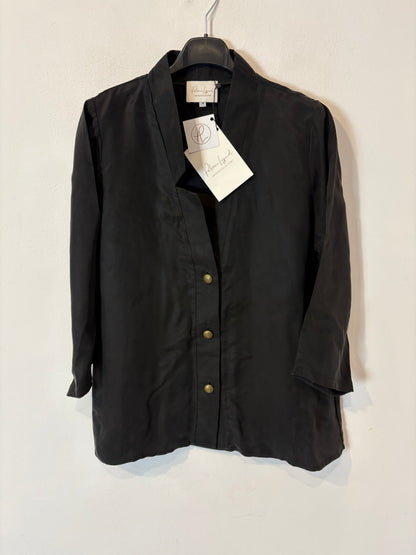 PALOMA LAYUD. Blusa negra cupró fluida