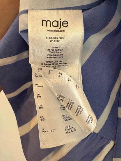 MAJE. Total look top y falda rayas