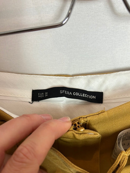 SFERA. Flowy, pleated mustard trousers. Size 36