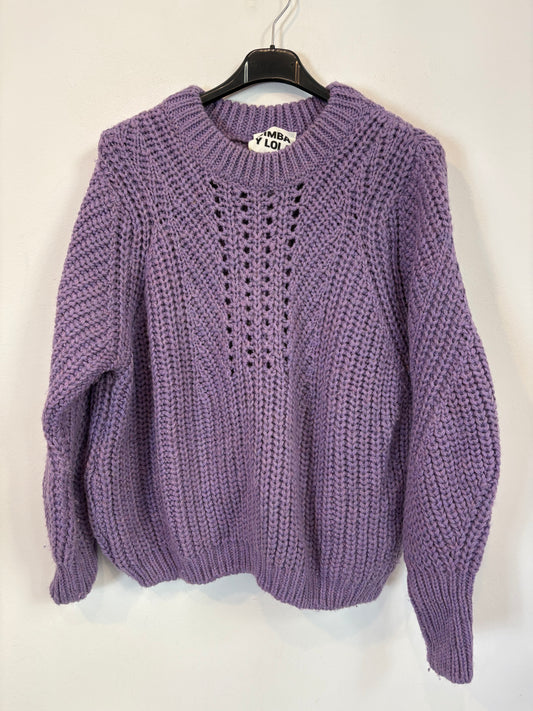 BIMBA Y LOLA. Mauve Ts knit sweater