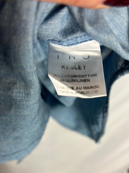 IRO. Denim shirt with leather details. Size 2(M)