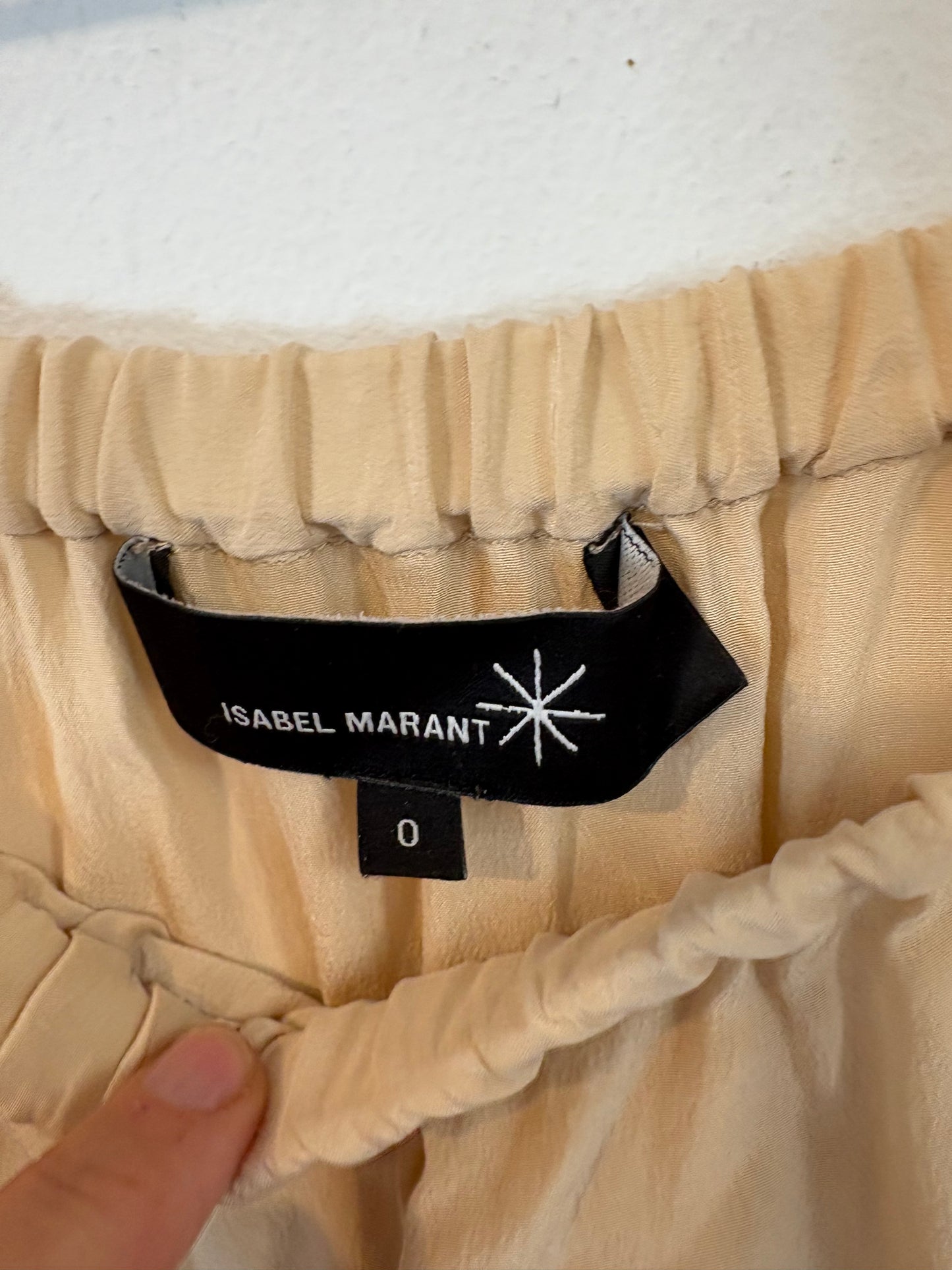 ISABEL MARANT. Falda beige seda. T 0 (XS/S)