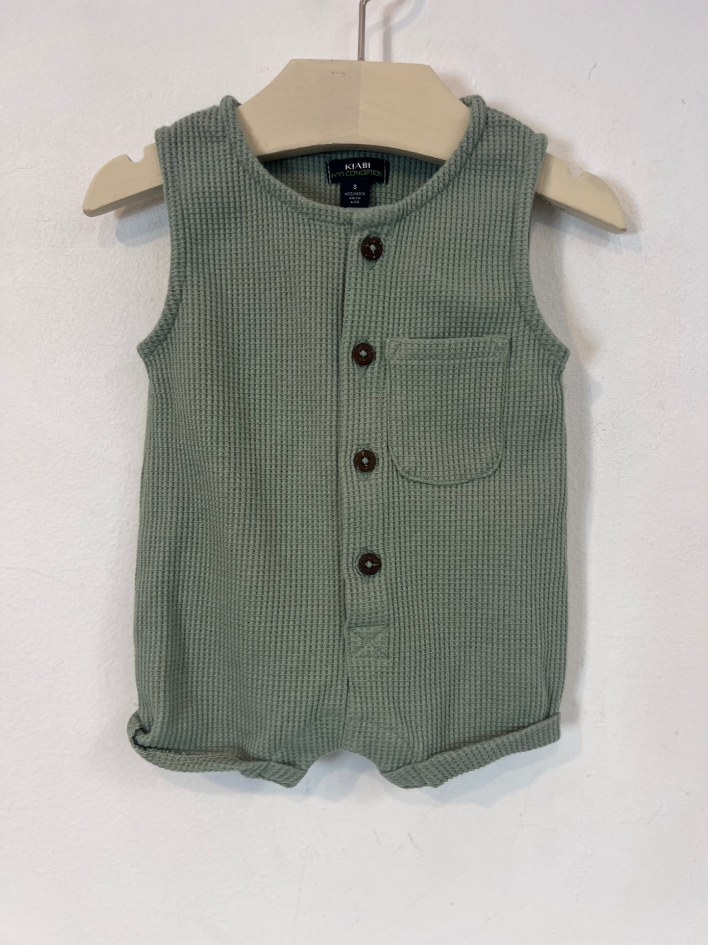 KIABI. Conjunto ranita y gorro T.3 meses