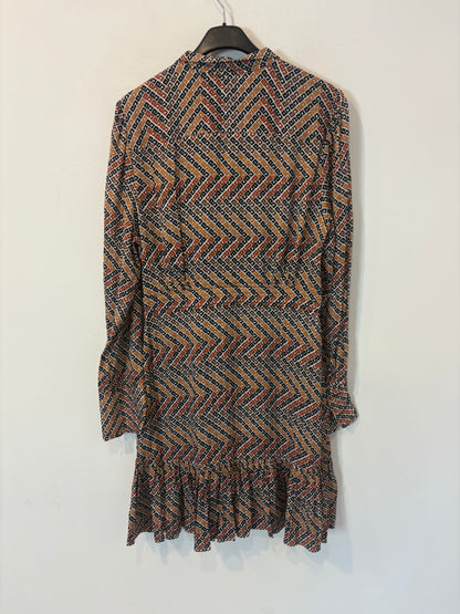 SANDRO. Vestido estampado tablas