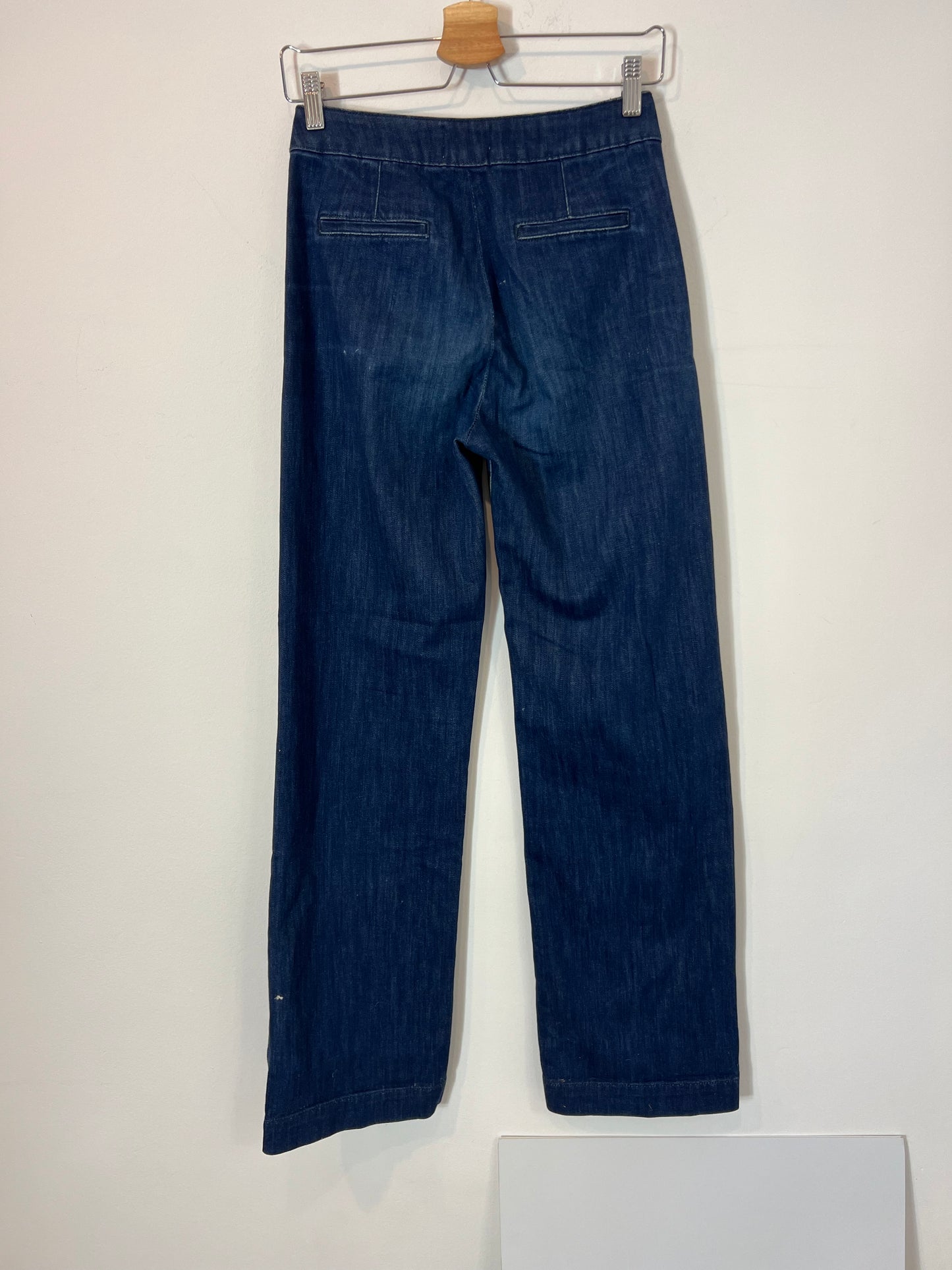 SEZANE. Pantalón ancho denim botones T.36