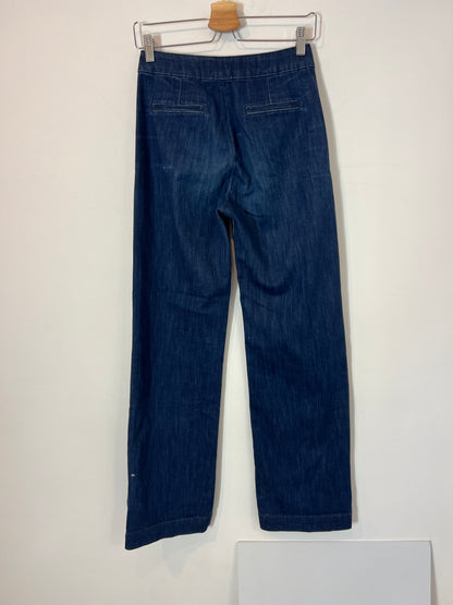SEZANE. Pantalón ancho denim botones T.36