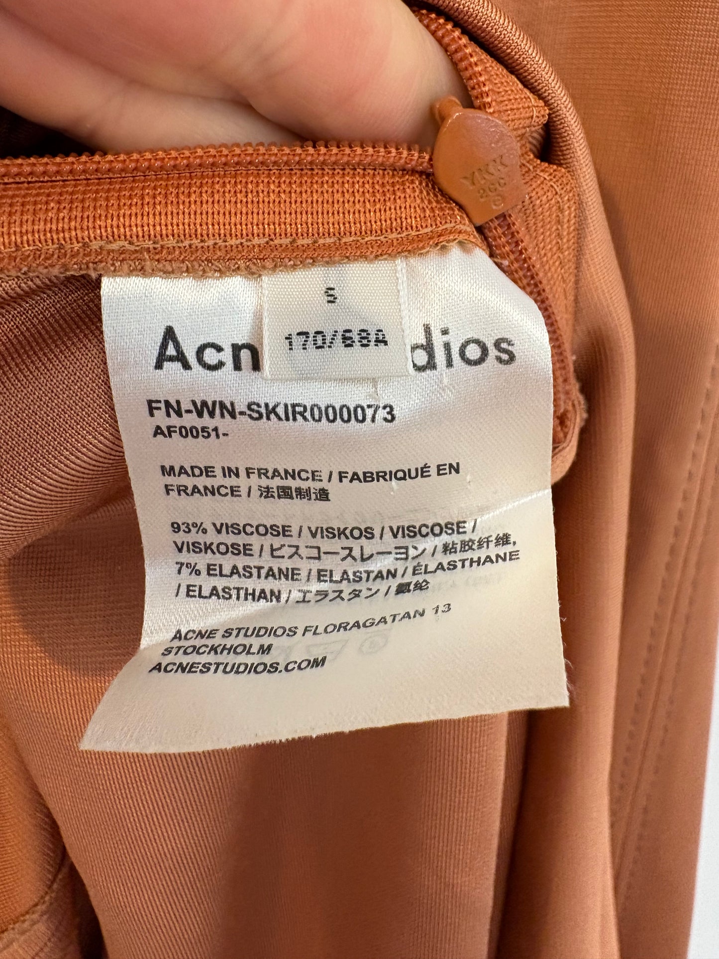 ACNÉ STUDIOS. Falda punto elástico costuras