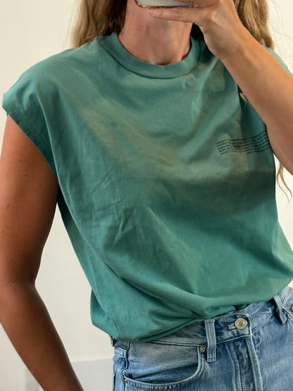 PANGAIA. Camiseta verde sin mangas