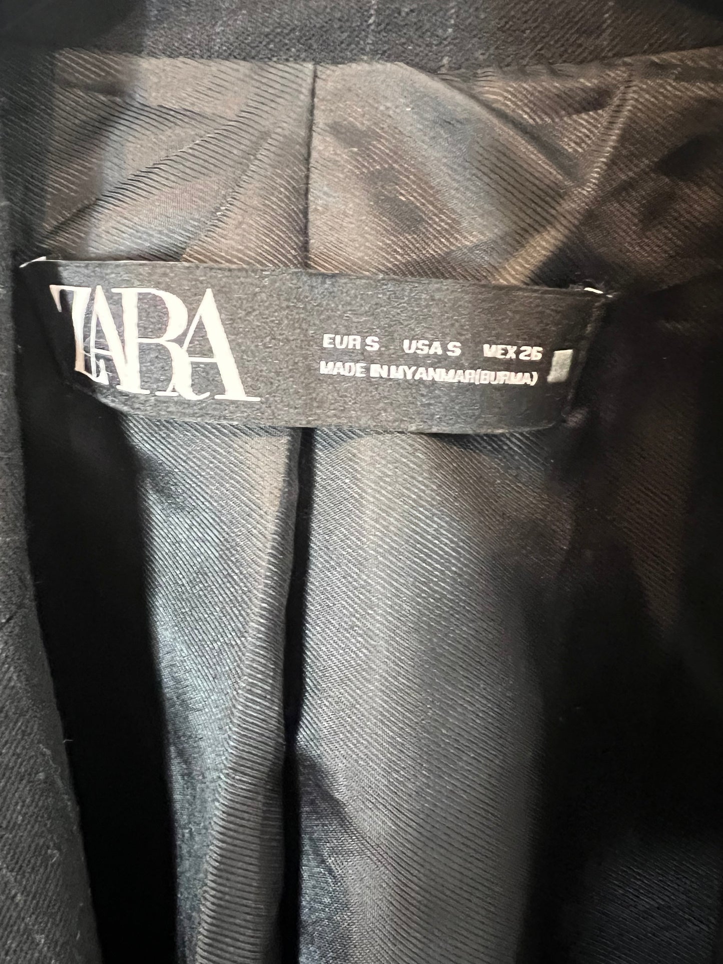 ZARA. Traje de chaqueta gris marengo rayas. T S