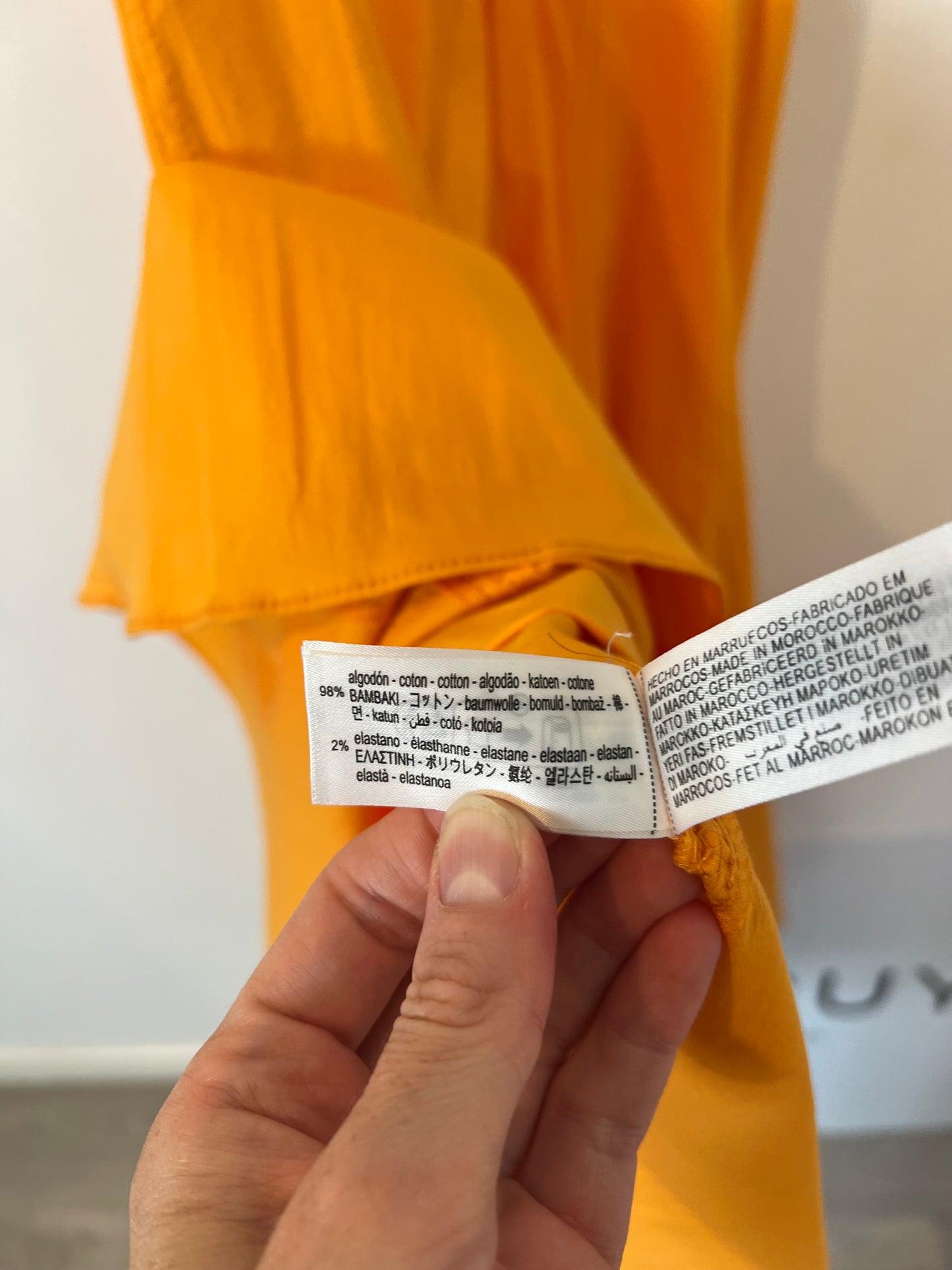 ZARA. Long orange dress T.xs