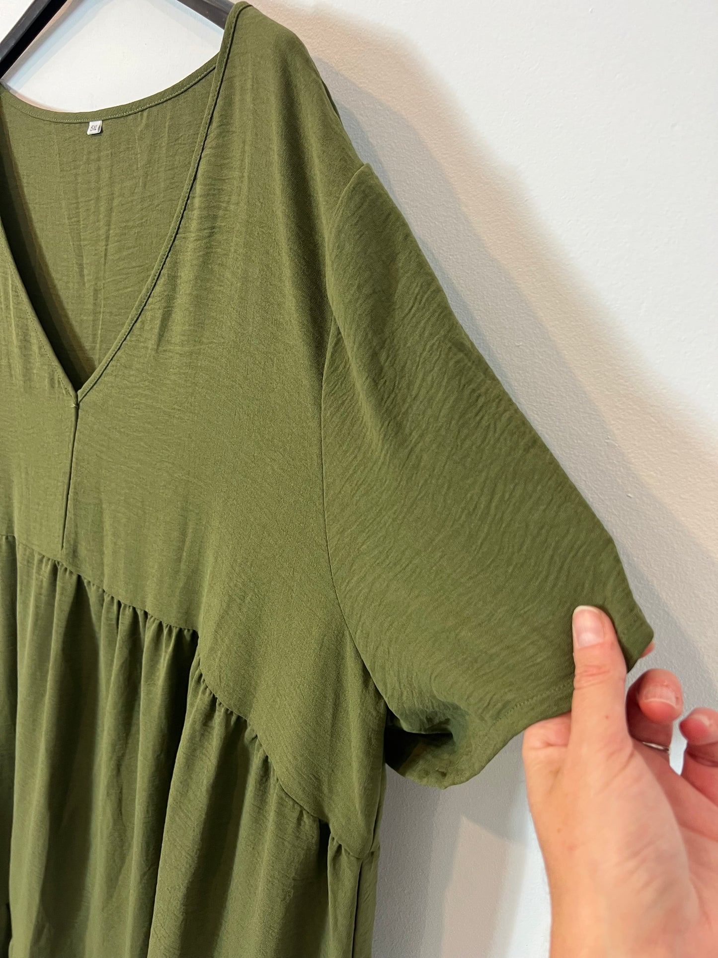 OTHERS. Flowing green dress S.5XL