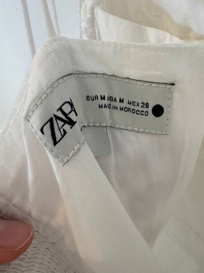 ZARA. Vestido largo blanco
