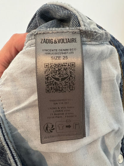 ZADIG&VOLTAIRE. Pantalón denim campana T.25(38)