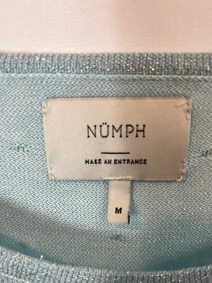 NÜMPH. Top azul hilos brillo  T.m