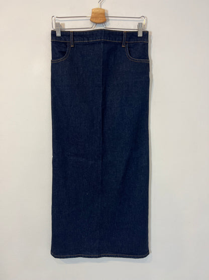 ZARA. Falda midi denim apertura. T S