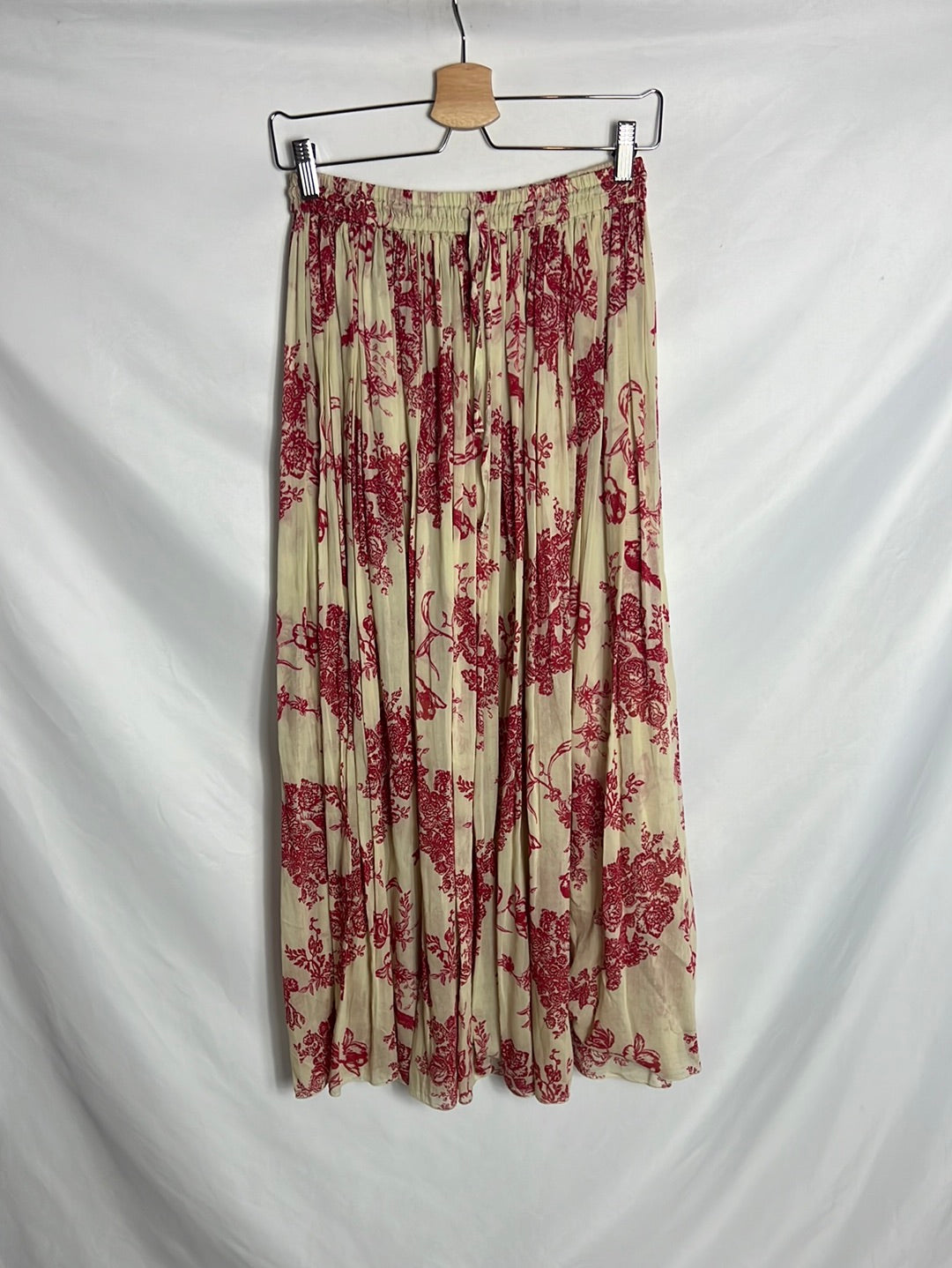 FORTE FORTE. Red printed midi skirt. Size 1