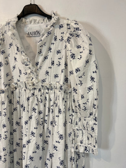 ANDION. Vestido blanco flores Tu(s)