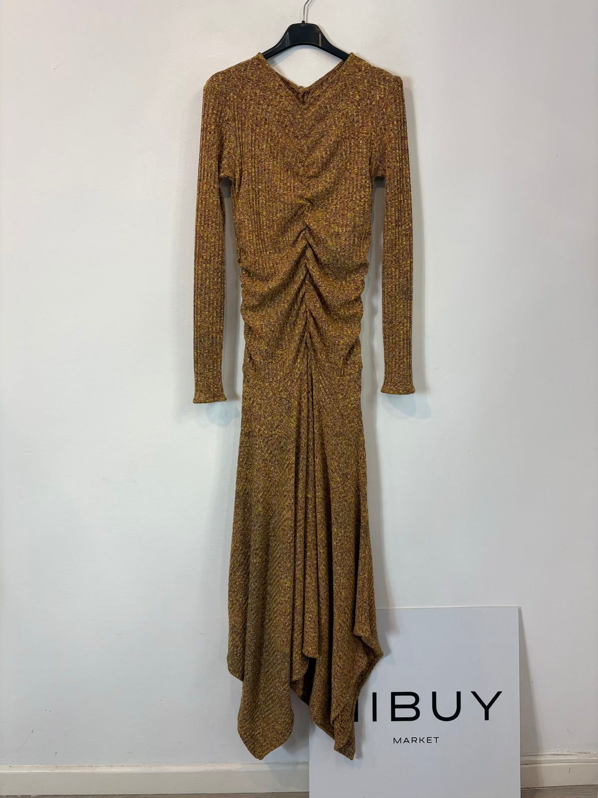 GABTAG. Vestido punto canalé asimétrico