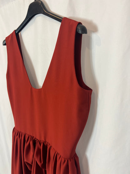 ELISSA BRACCI. Vestido corto teja. T S