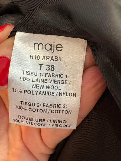 MAJE. Chaqueta verde lana botones