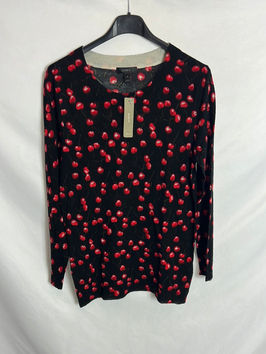 J. CREW. Black cherry wool sweater. TS