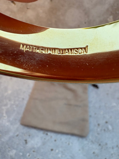 MATTHEW WILLIAMSON. Pulsera doradas dibujos étnicos