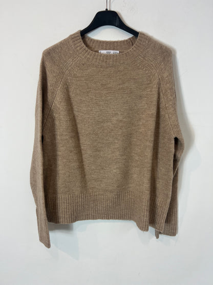 MANGO. Jersey beige ancho  T.xs/s