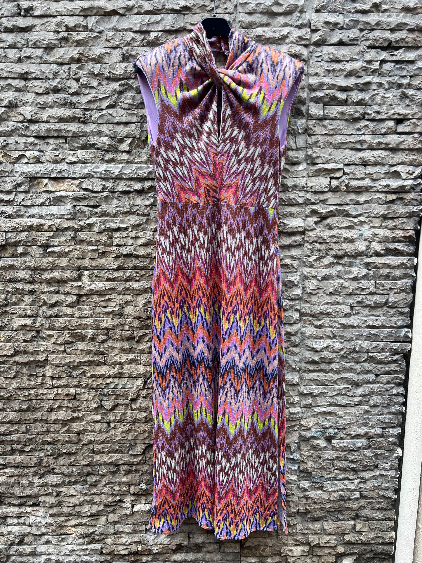 BASYCO. Long colorful knit dress. Size XS
