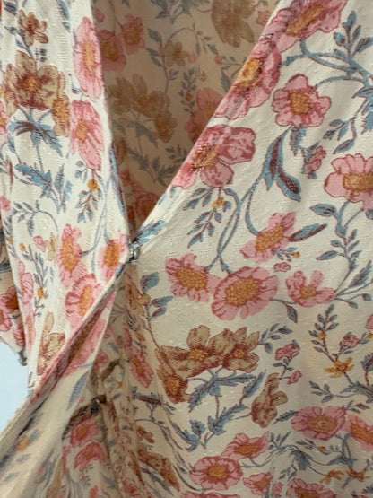 PETITE MENDIGOTE. Vestido largo cruzado flores