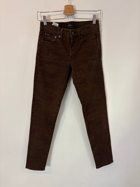 POLO RALPH LAUREN. Denim marrón semi elástico