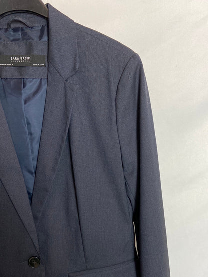 ZARA. Blazer azul.marino T.42