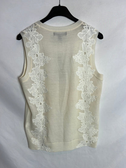 BANANA REPUBLIC. Top lana encaje T.xs